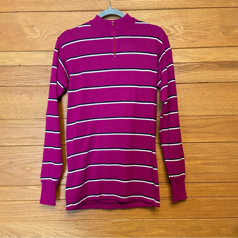 Vintage Giordana Sport purple striped cycling sweater